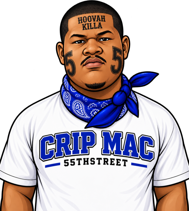 Crip Mac cartoon mascot